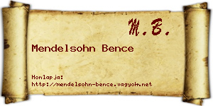 Mendelsohn Bence névjegykártya