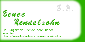 bence mendelsohn business card